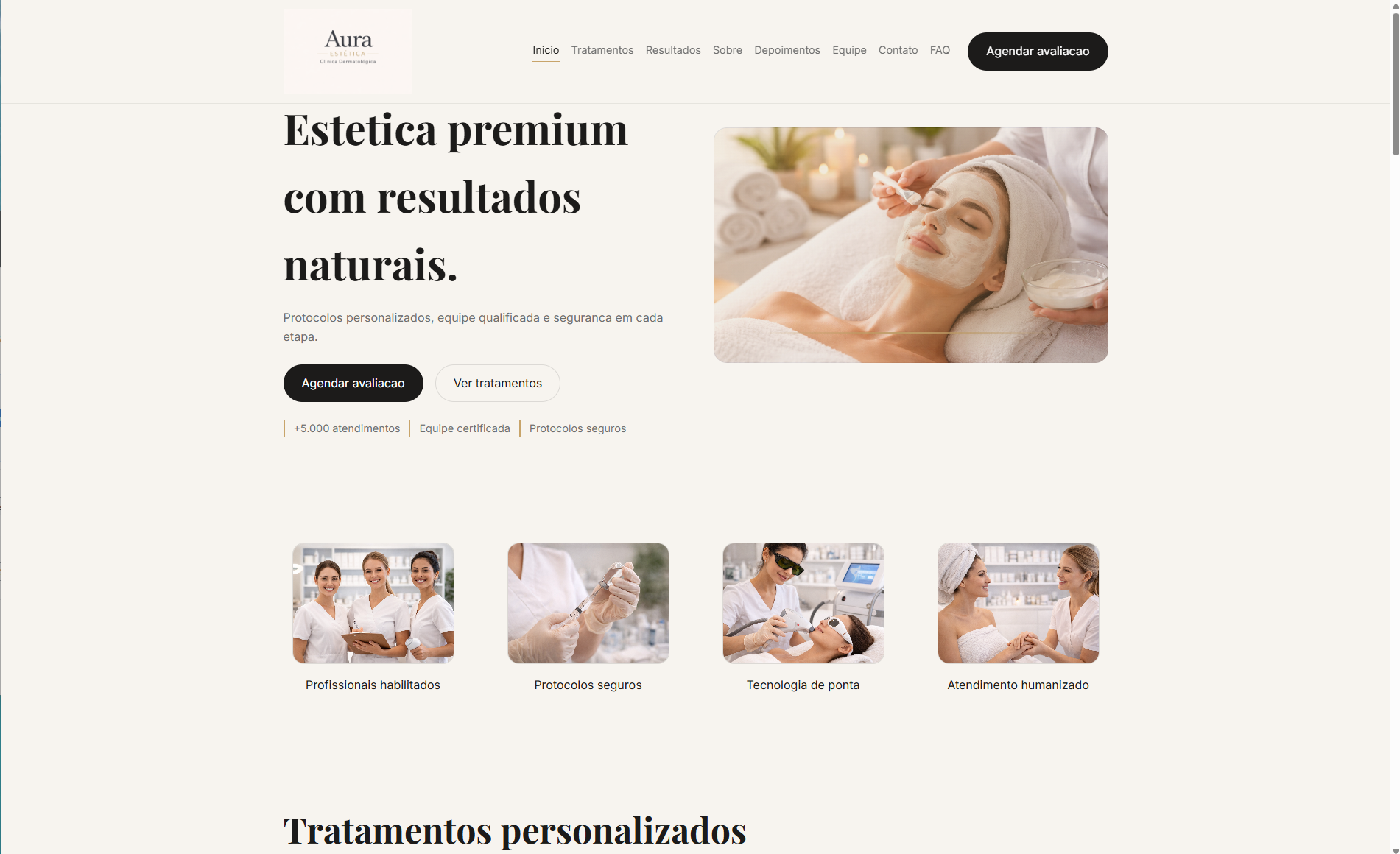 Capa do case Aura Estética (Premium)